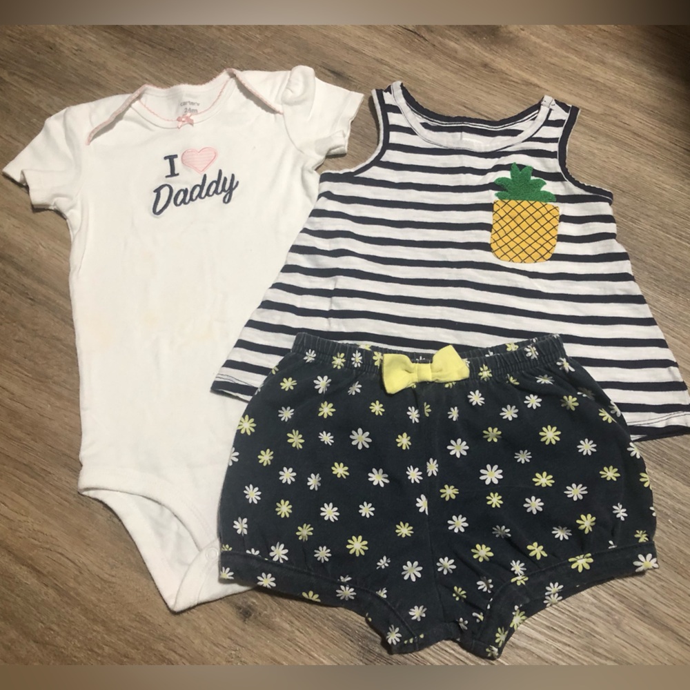 Yellow & navy trio for 24mos